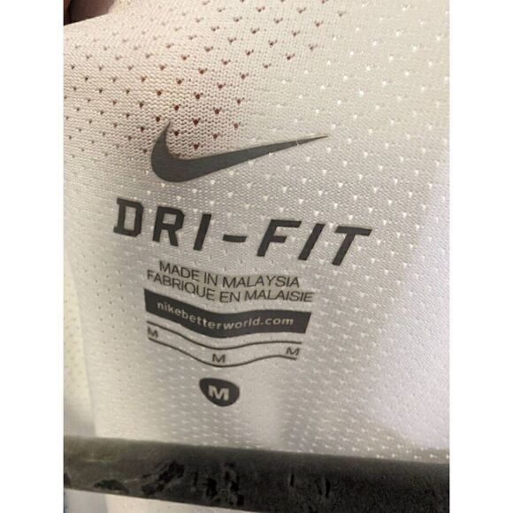 Nike Dry Fit Racerback Blue and White Tank Top Women's Medium - Picture 3 of 5